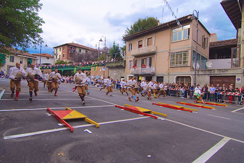 fase di partenza del Palio di Pianezza